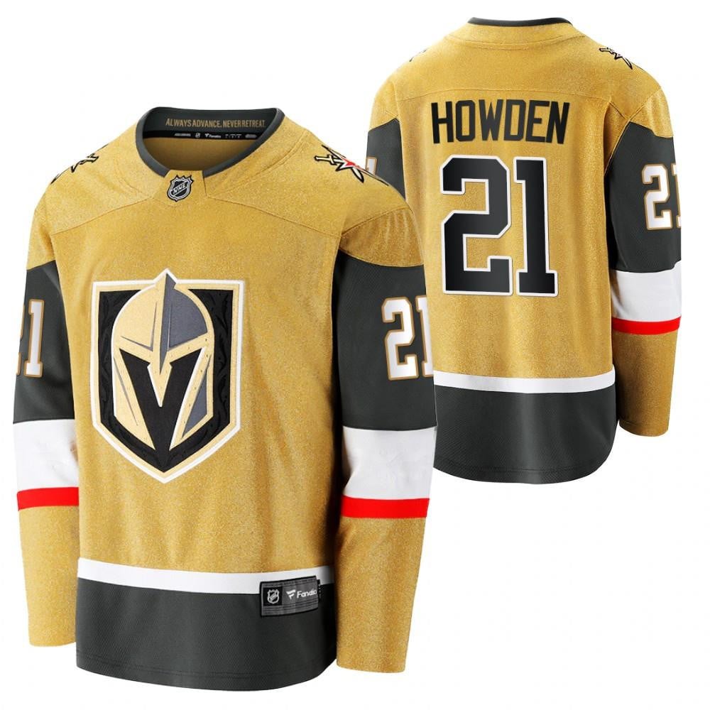 Men Vegas Golden Knights Brett Howden 21 2023 Hockey Jersey Gold Alternate Hockey Jersey - JS412 