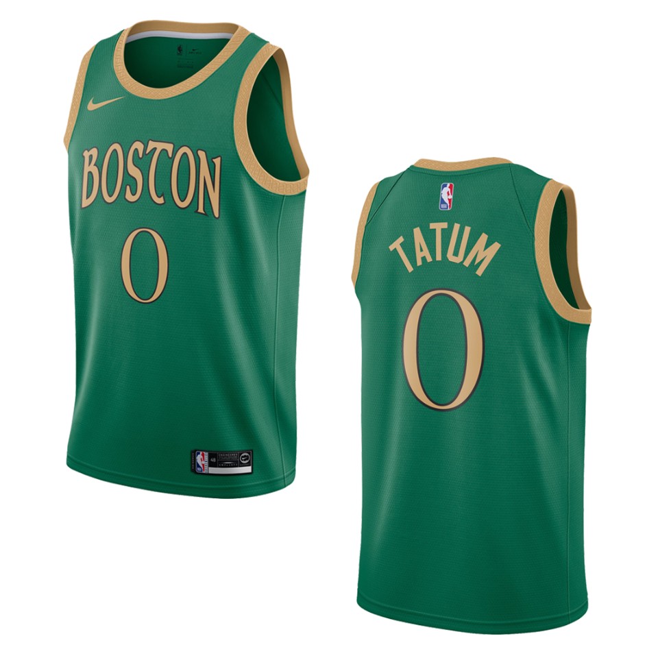 Men's 2019-20 Boston Celtics #0 Jayson Tatum City Swingman Basketball Jersey - Kelly Green