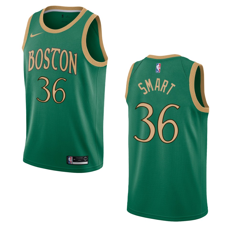 Men's 2019-20 Boston Celtics #36 Marcus Smart City Swingman Basketball Jersey - Kelly Green