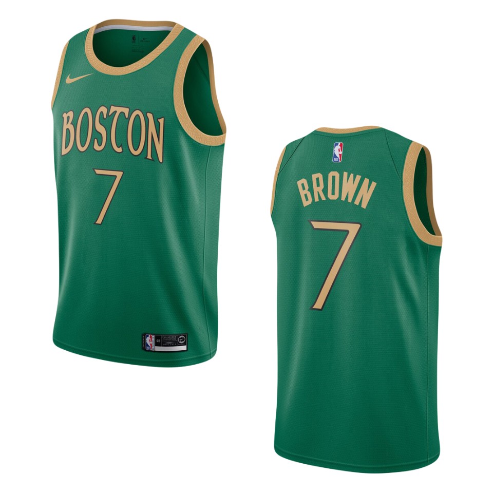 Men's 2019-20 Boston Celtics #7 Jaylen Brown City Swingman Basketball Jersey - Kelly Green