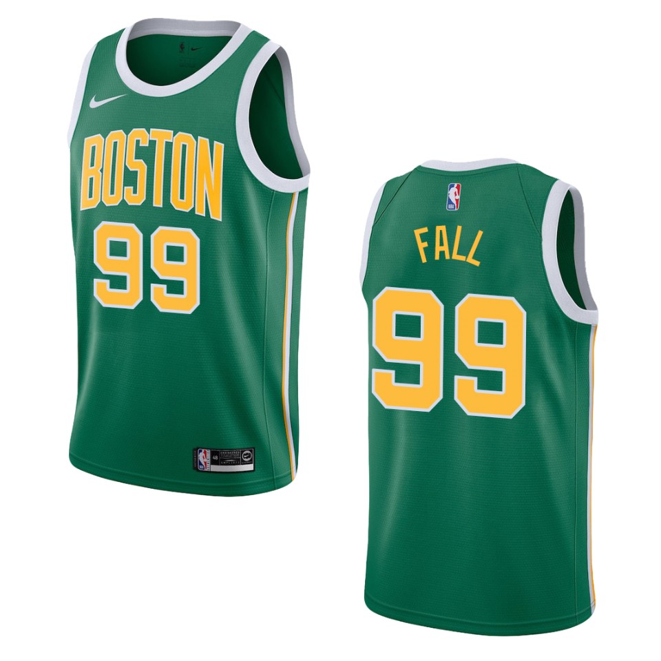 Men's 2019-20 Boston Celtics #99 Tacko Fall Earned Swingman Basketball Jersey - Green