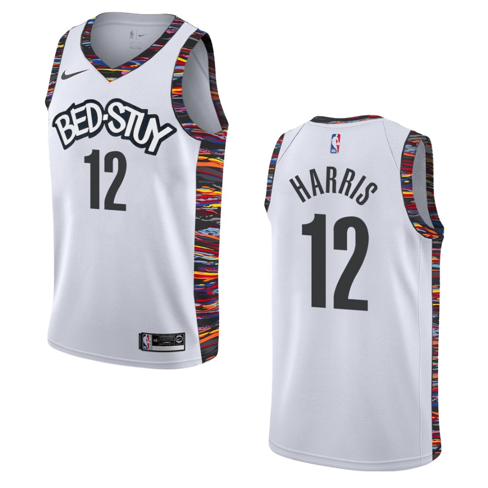 Men's 2019-20 Brooklyn Nets #12 Joe Harris City Swingman Basketball Jersey - White