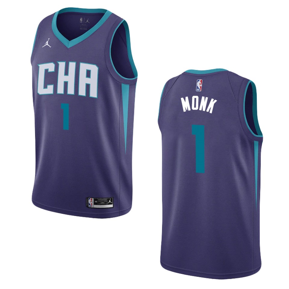 Men's 2019-20 Charlotte Hornets #1 Malik Monk Statement Swingman Basketball Jersey - Purple