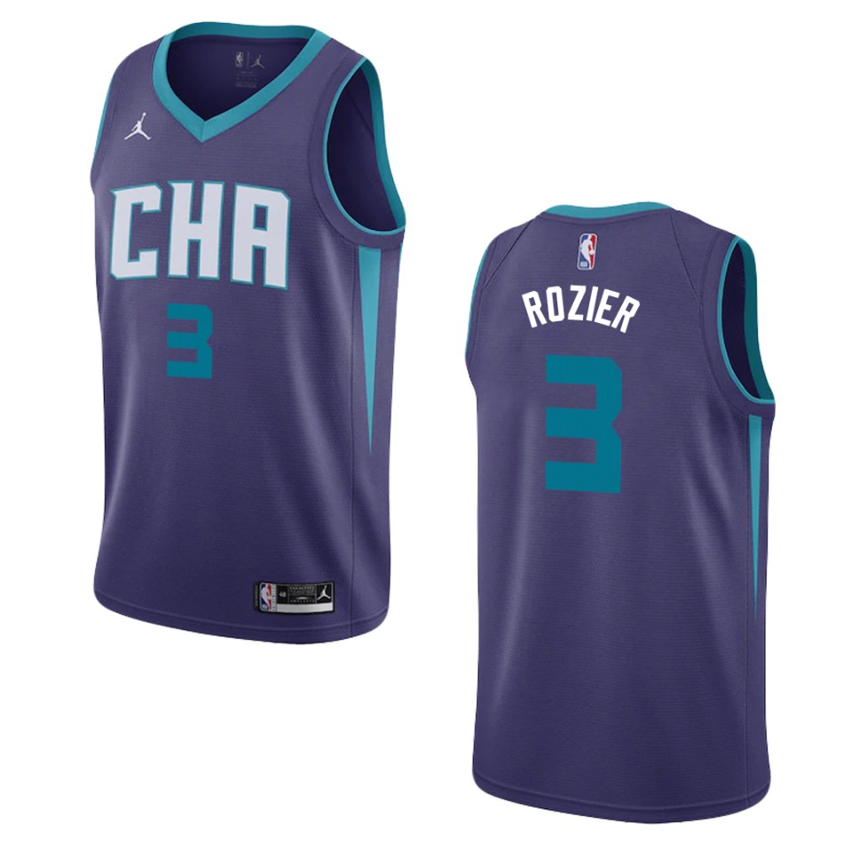 Men's 2019-20 Charlotte Hornets #3 Terry Rozier Statement Swingman Basketball Jersey - Purple