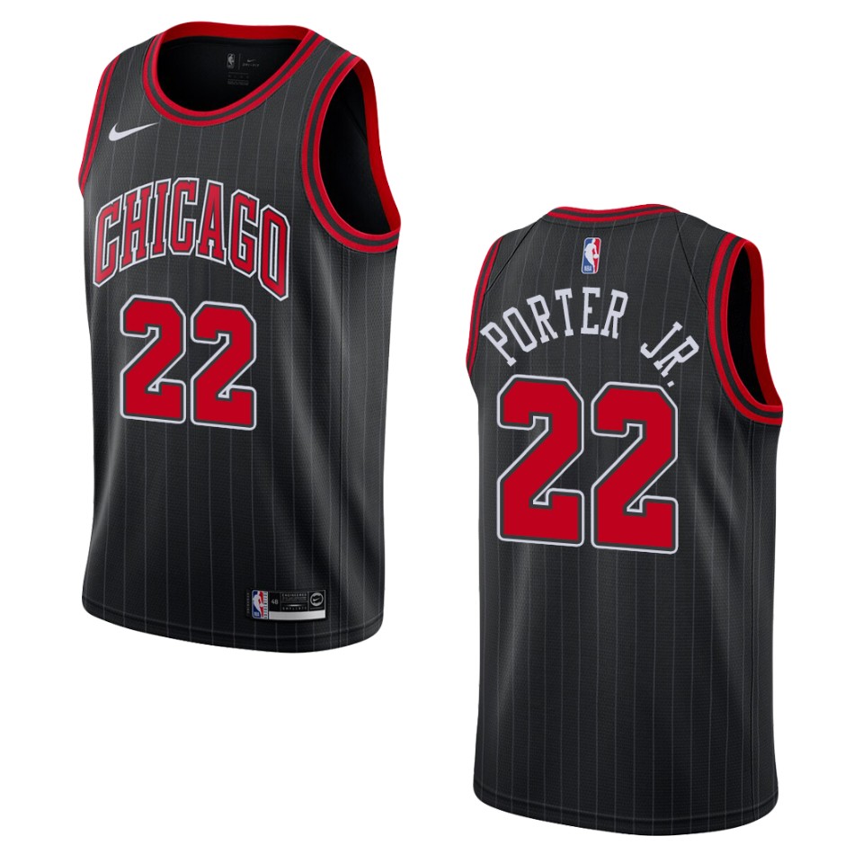 Men's 2019-20 Chicago Bulls #22 Otto Porter Jr. Statement Swingman Basketball Jersey - Black