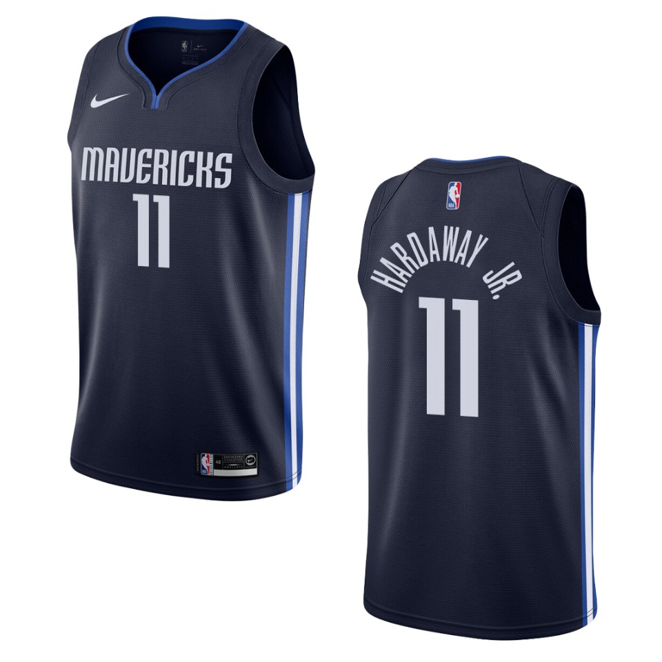 Men's 2019-20 Dallas Mavericks #11 Tim Hardaway Jr. Statement Swingman Basketball Jersey - Navy