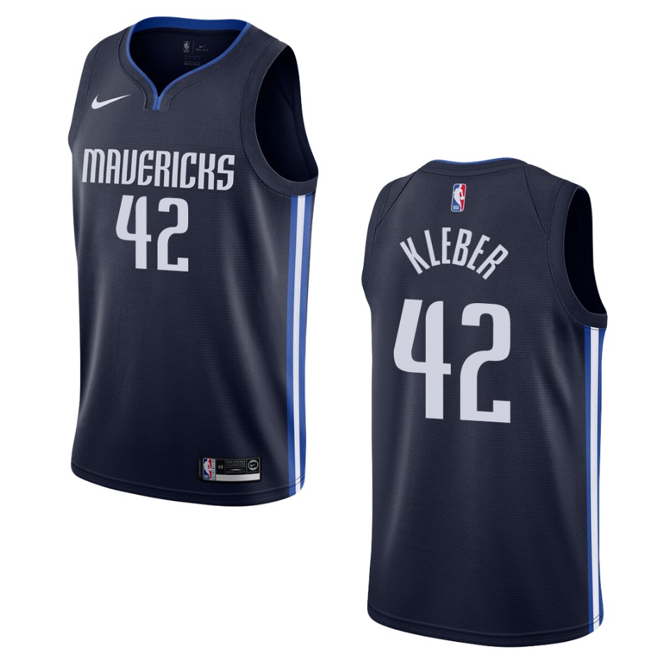 Men's 2019-20 Dallas Mavericks #42 Maxi Kleber Statement Swingman Basketball Jersey - Navy