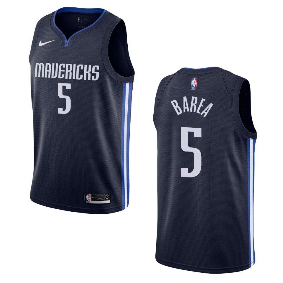 Men's 2019-20 Dallas Mavericks #5 J.j. Barea Statement Swingman Basketball Jersey - Navy
