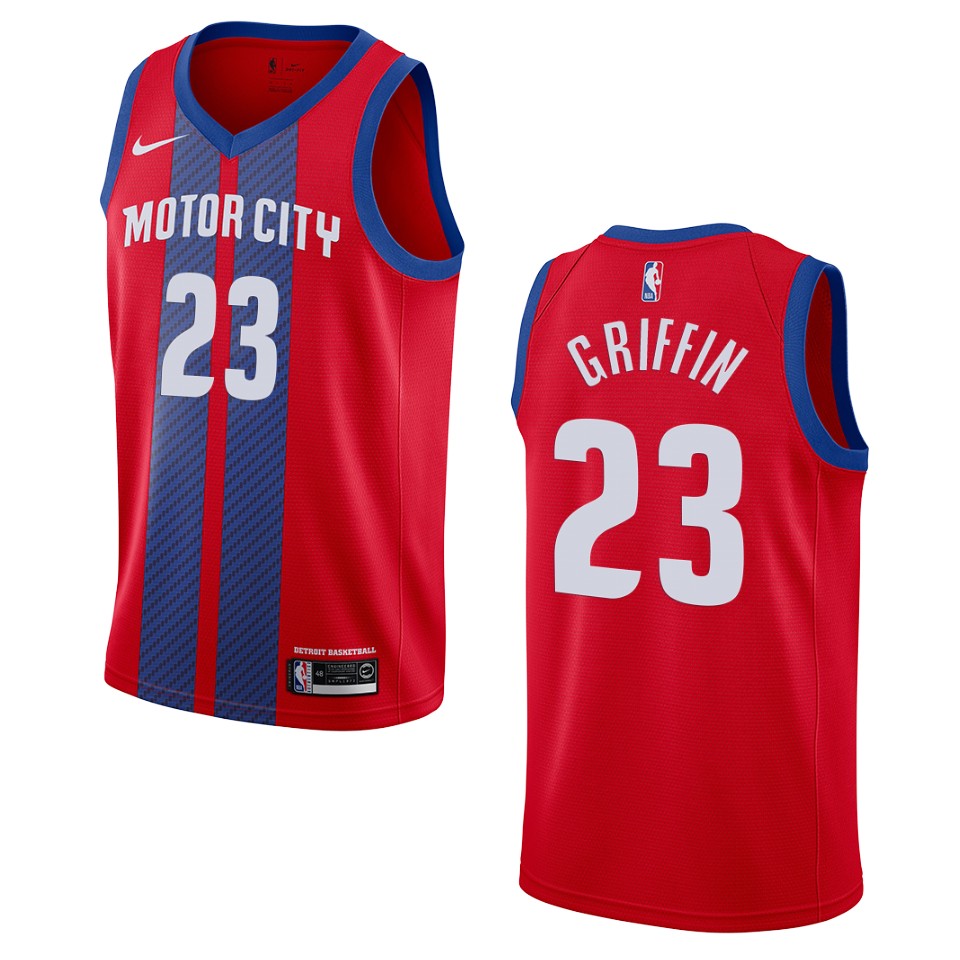 Men's 2019-20 Detroit Pistons #23 Blake Griffin City Swingman Basketball Jersey - Red