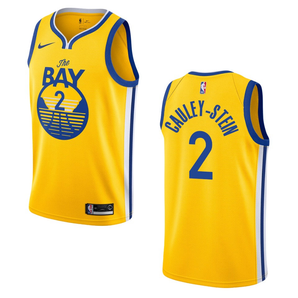 Men's 2019-20 Golden State Warriors #2 Willie Cauley-stein Statement Swingman Basketball Jersey - Gold