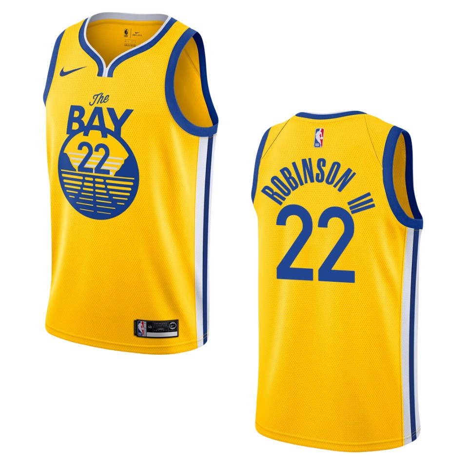 Men's 2019-20 Golden State Warriors #22 Glenn Robinson Iii Statement Swingman Basketball Jersey - Gold