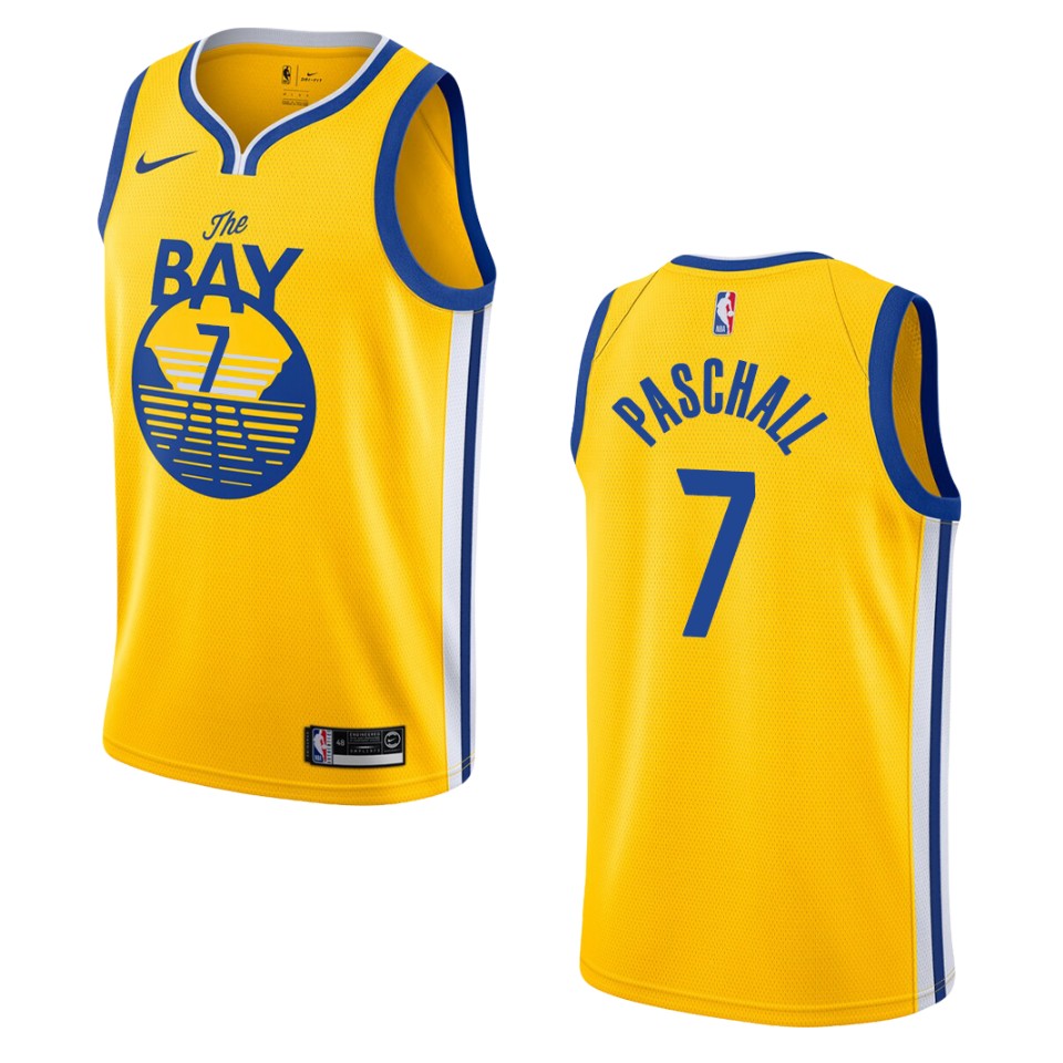 Men's 2019-20 Golden State Warriors #7 Eric Paschall Statement Swingman Basketball Jersey - Gold