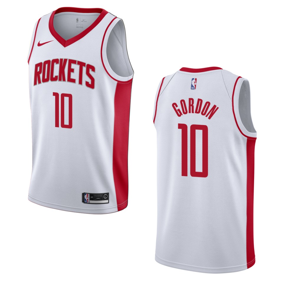 Men's 2019-20 Houston Rockets #10 Eric Gordon Association Swingman Basketball Jersey - White