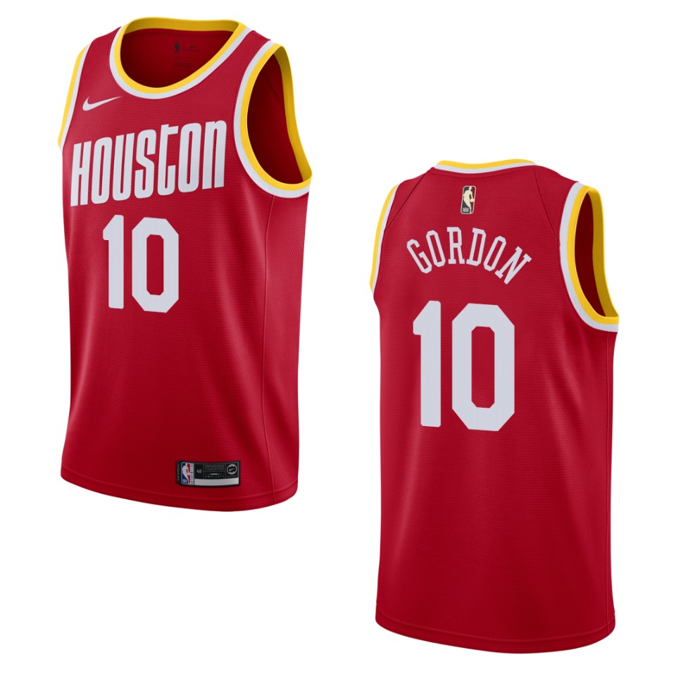 Men's 2019-20 Houston Rockets #10 Eric Gordon Hardwood Classics Swingman Basketball Jersey - Red