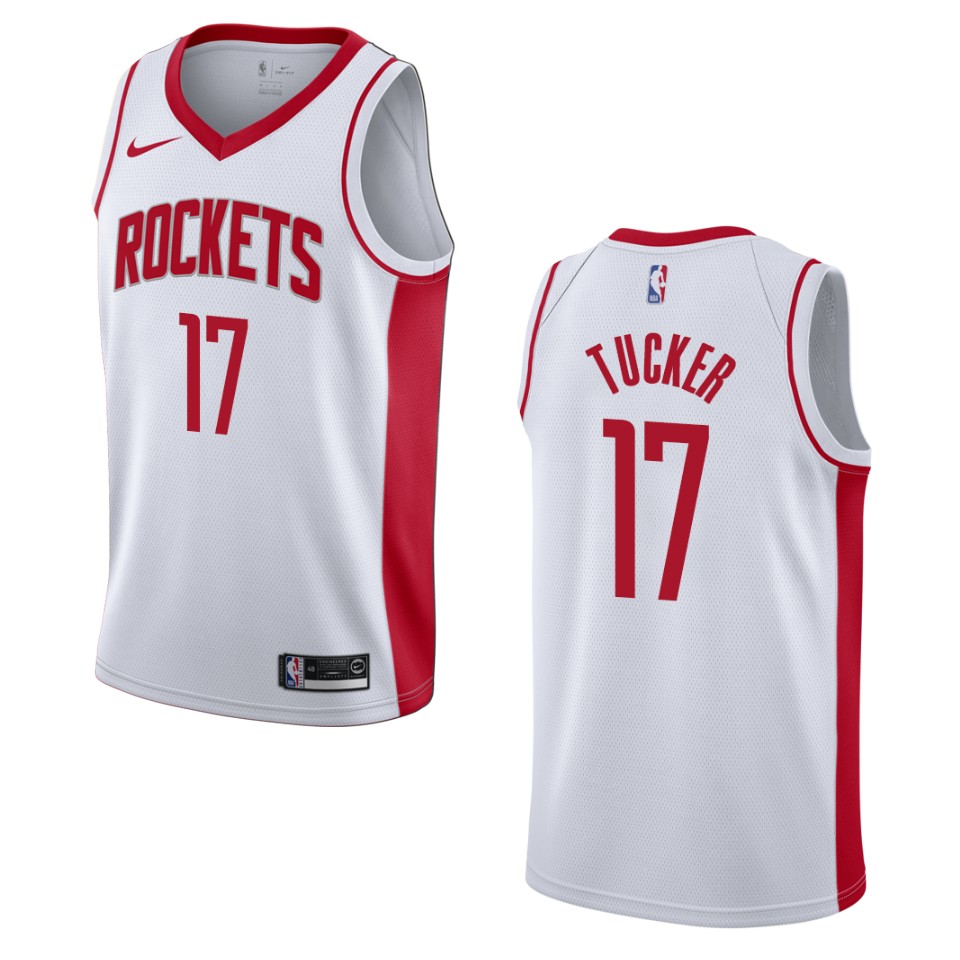 Men's 2019-20 Houston Rockets #17 P.j. Tucker Association Swingman Basketball Jersey - White