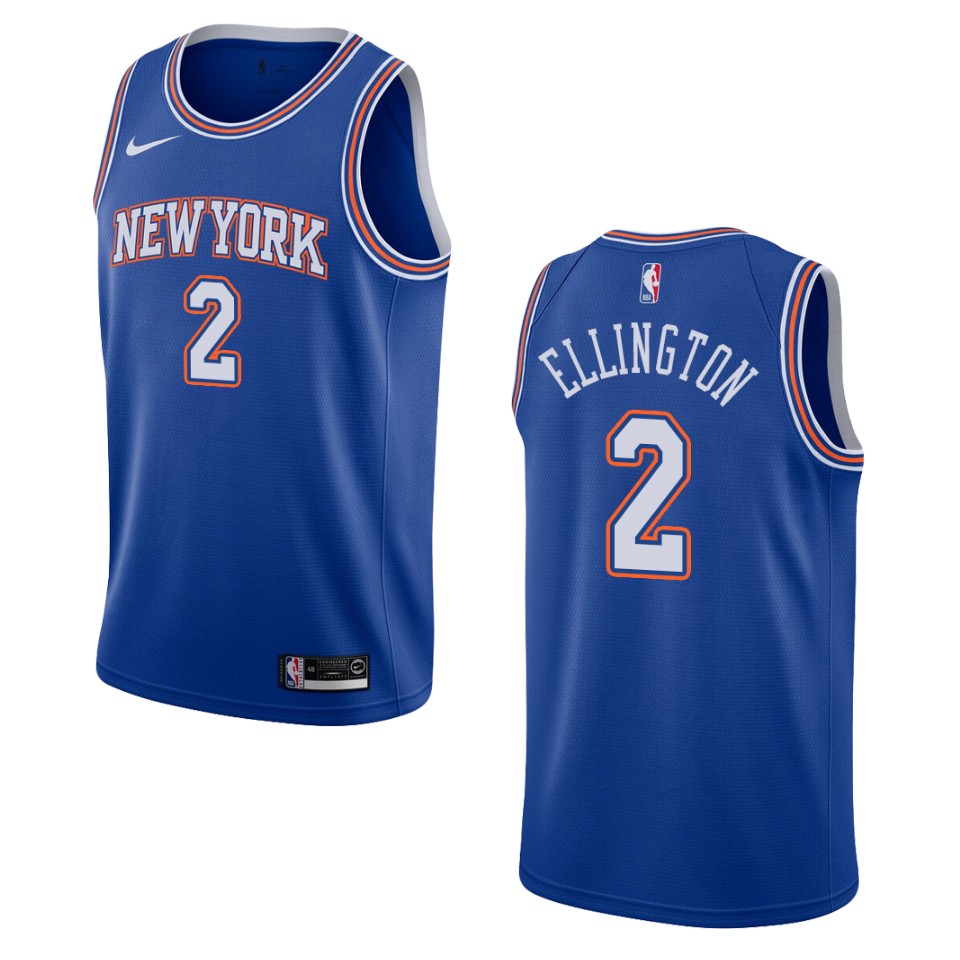 Men's 2019-20 New York Knicks #2 Wayne Ellington Statement Swingman Basketball Jersey - Navy