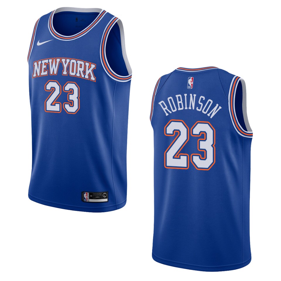 Men's 2019-20 New York Knicks #23 Mitchell Robinson Statement Swingman Basketball Jersey - Navy