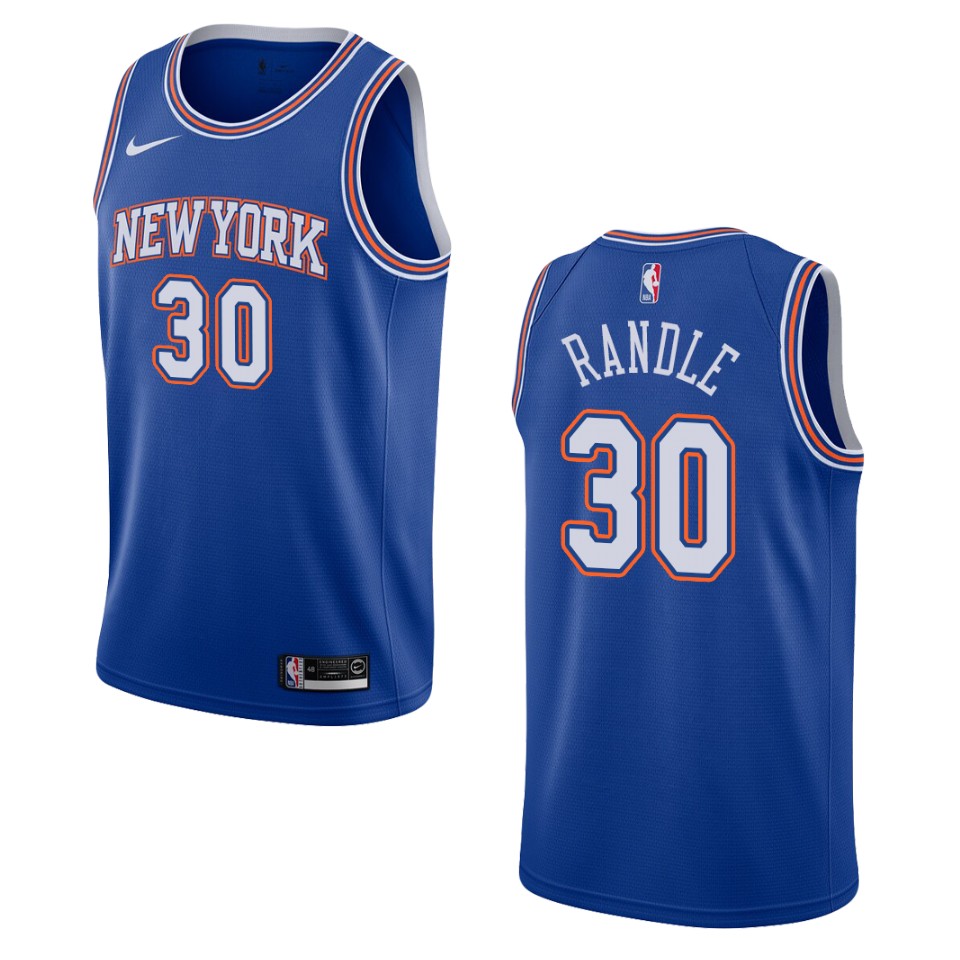 Men's 2019-20 New York Knicks #30 Julius Randle Statement Swingman Basketball Jersey - Navy