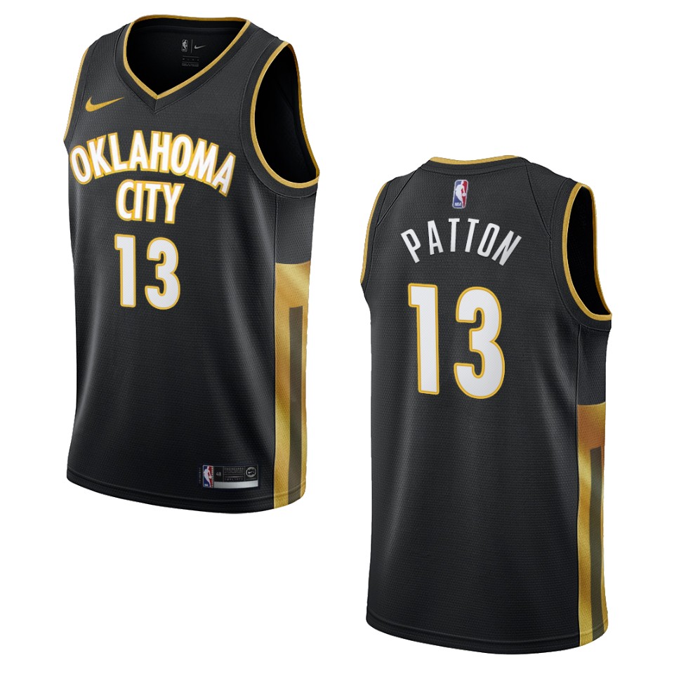 Men's 2019-20 Oklahoma City Thunder #13 Justin Patton City Swingman Basketball Jersey - Black