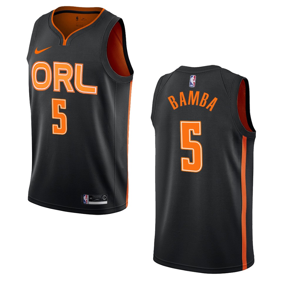 Men's 2019-20 Orlando Magic #5 Mohamed Bamba City Swingman Jersey - Black