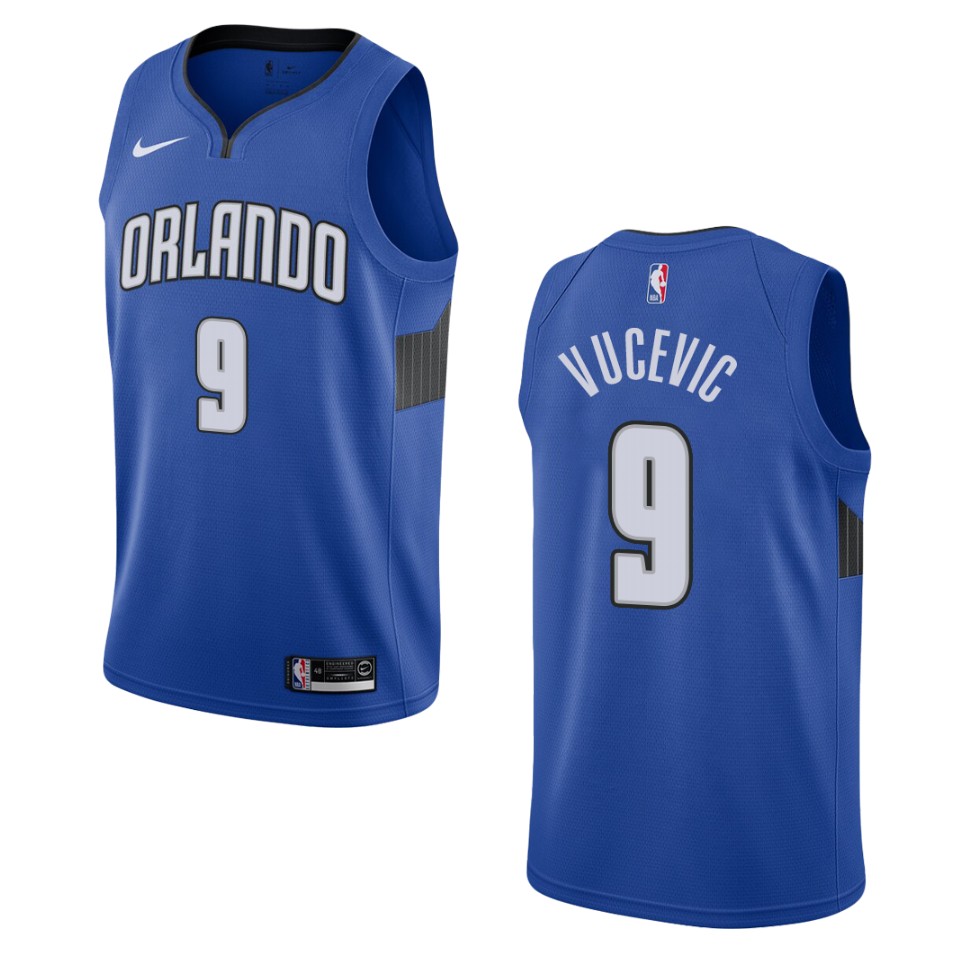 Men's 2019-20 Orlando Magic #9 Nikola Vucevic Statement Swingman Jersey - Blue