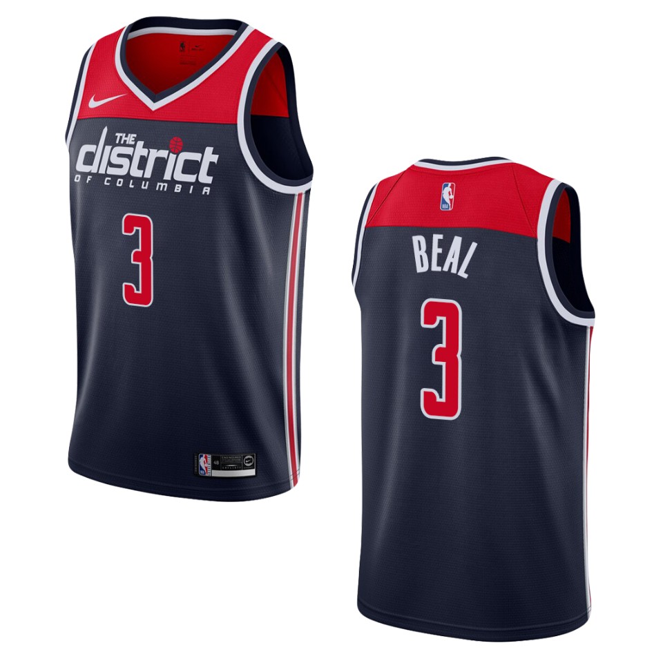 Men's 2019-20 Washington Wizards #3 Bradley Beal Statement Swingman Jersey - Navy