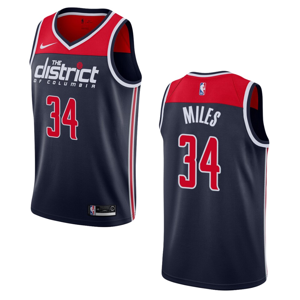Men's 2019-20 Washington Wizards #34 C.j. Miles Statement Swingman Jersey - Navy