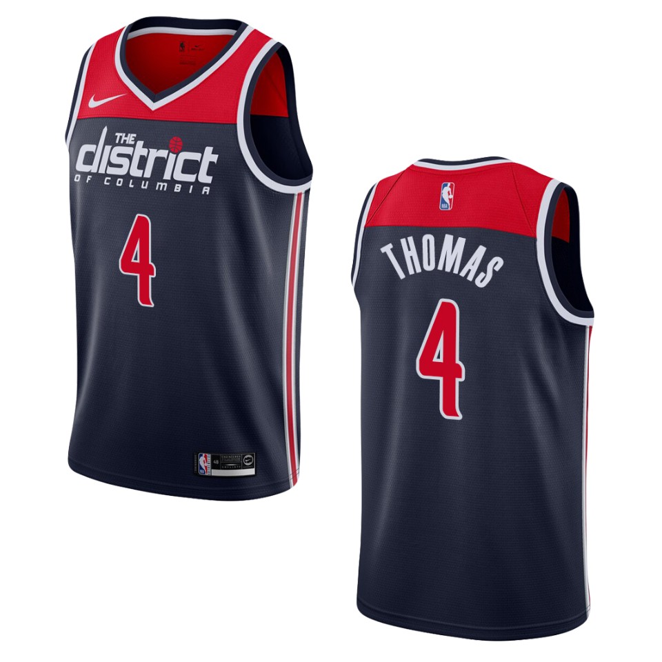 Men's 2019-20 Washington Wizards #4 Isaiah Thomas Statement Swingman Jersey - Navy