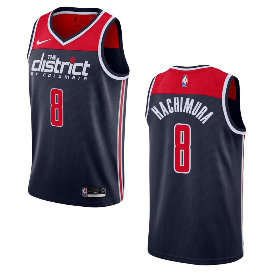 Men's 2019-20 Washington Wizards #8 Rui Hachimura Statement Swingman Jersey - Navy