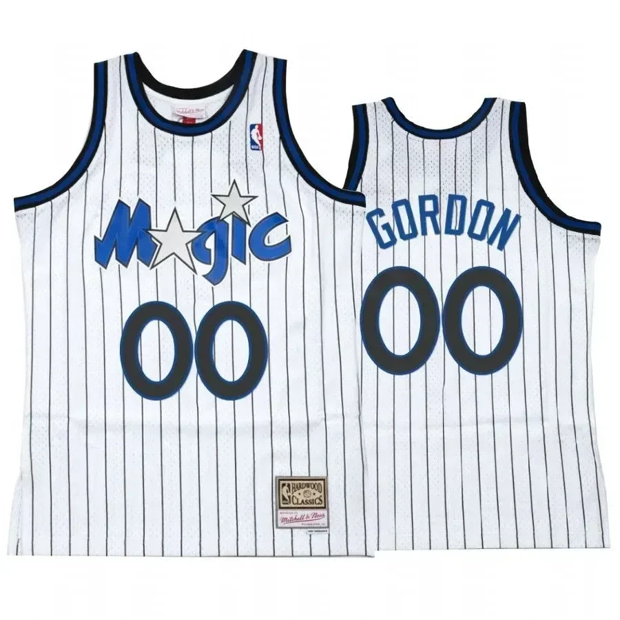 Men's Aaron Gordon 00 Orlando Magic White Hardwood Classics Basketball Jersey - JS976 