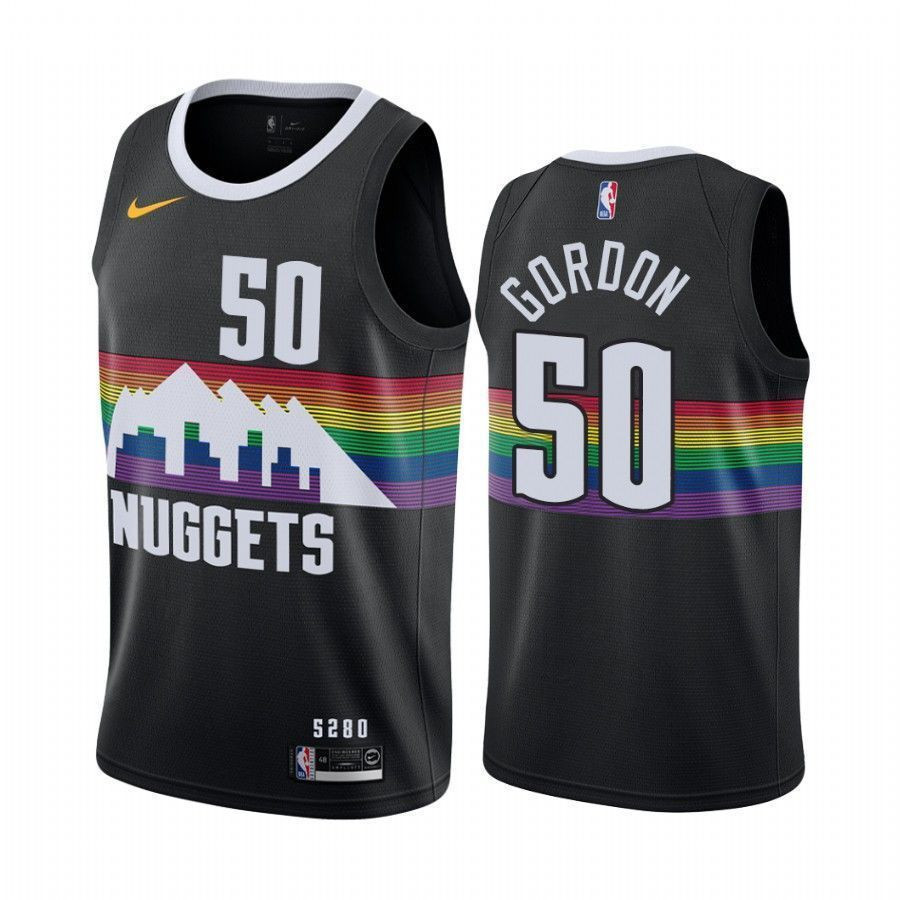Men's Aaron Gordon Denver Nuggets Black City Edition Swingman Basketball Jersey - JS709 