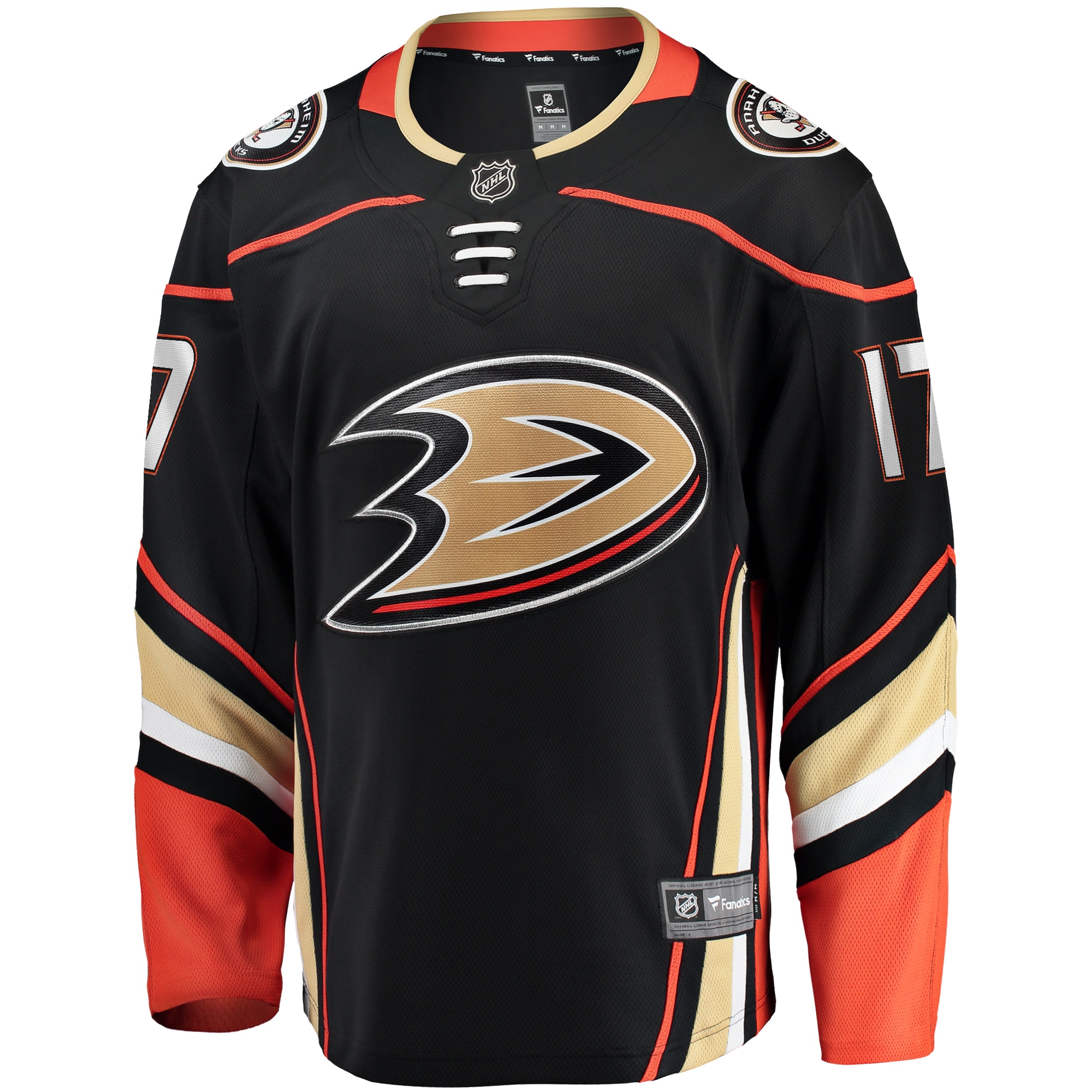 Alternative view of Men's Anaheim Ducks Alex Killorn Black Home Breakaway Hockey Jersey - JS679 