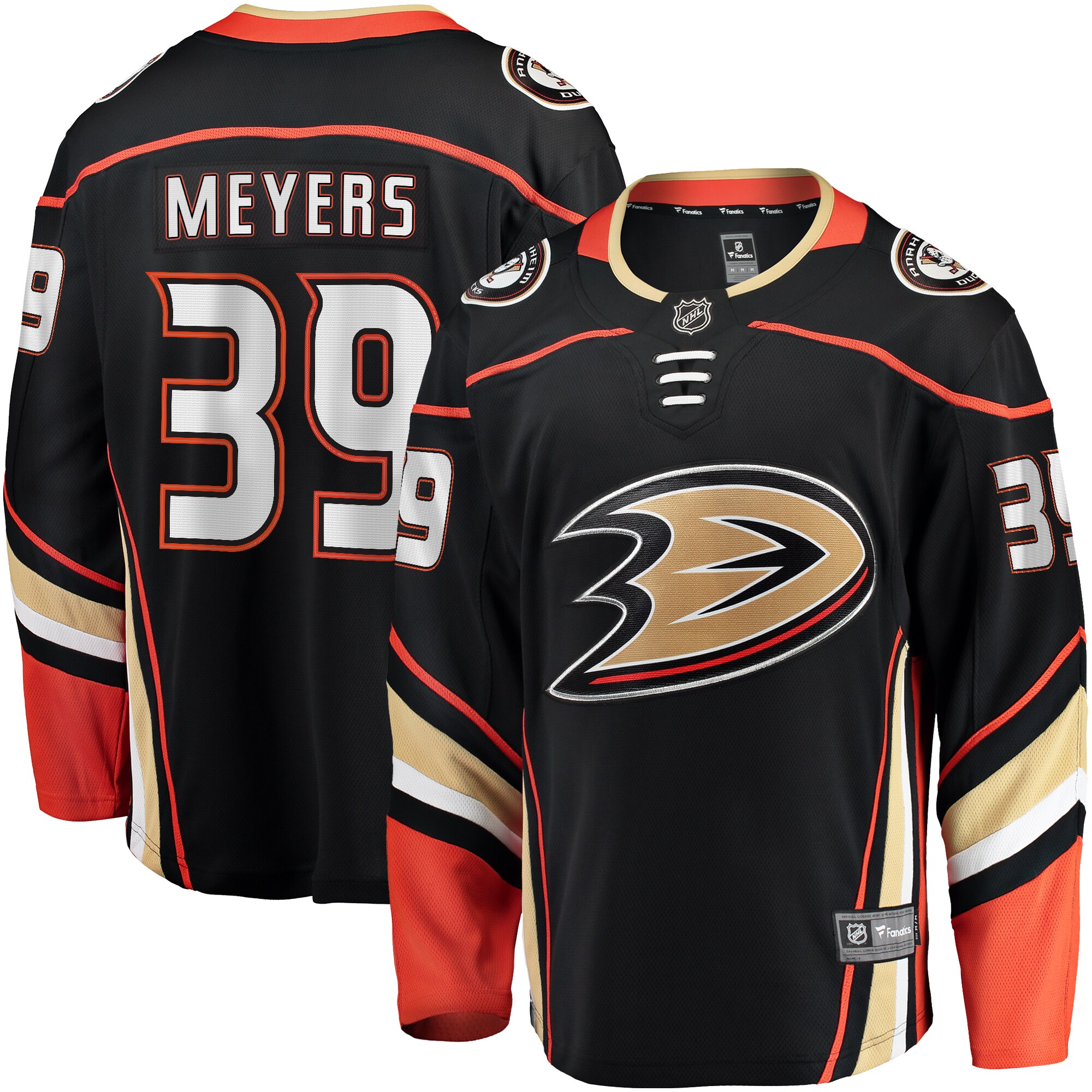 Men's Anaheim Ducks Ben Meyers Black Home Premier Breakaway Player Hockey Jersey - JS233 