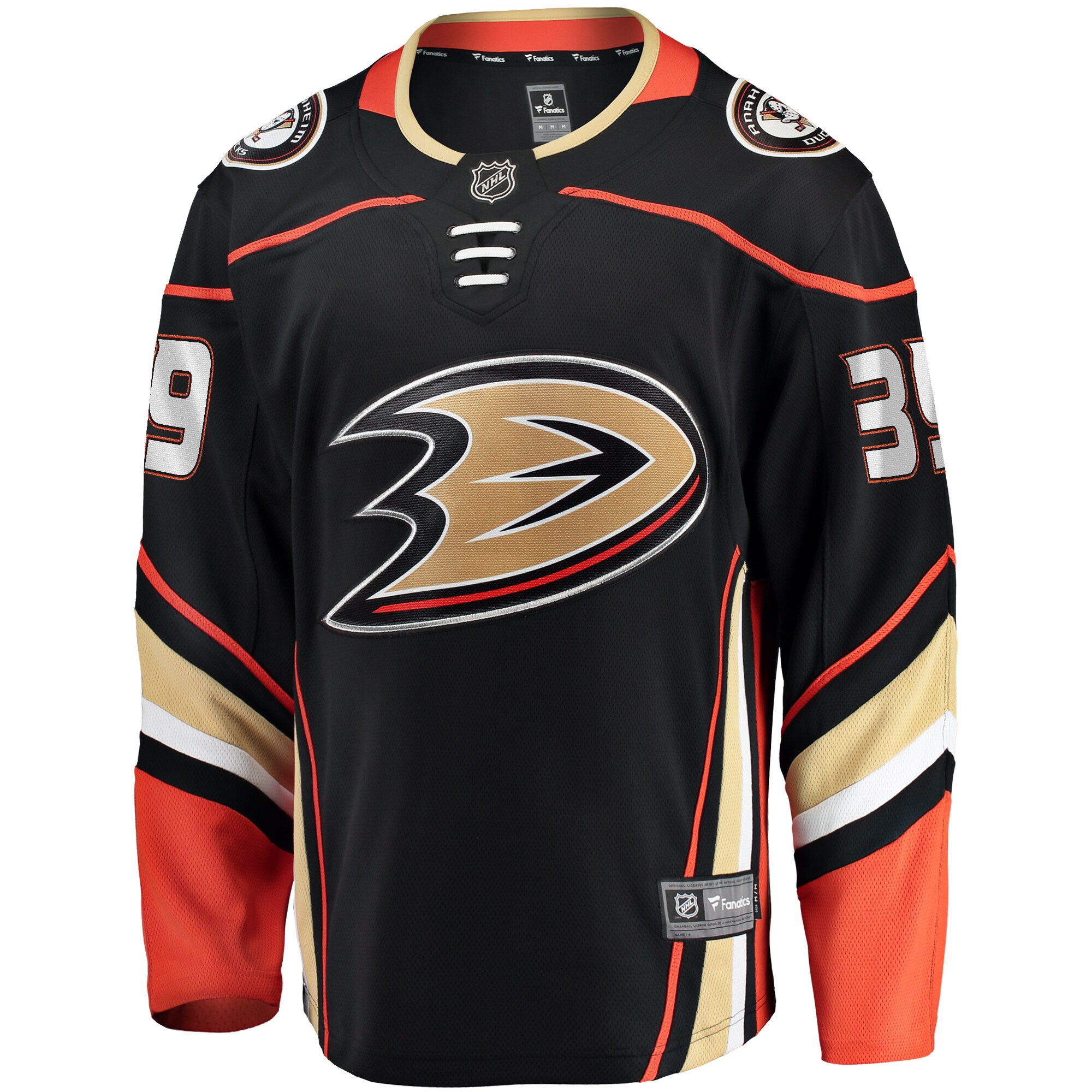 Alternative view of Men's Anaheim Ducks Ben Meyers Black Home Premier Breakaway Player Hockey Jersey - JS233 
