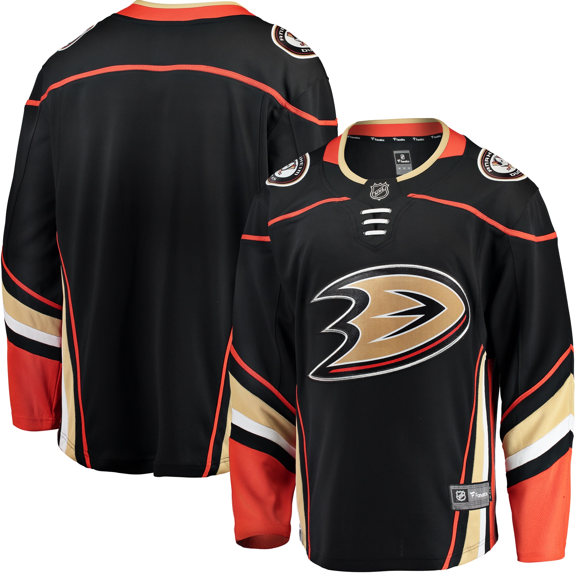 Men's Anaheim Ducks Black Breakaway Home Hockey Jersey - JS173 