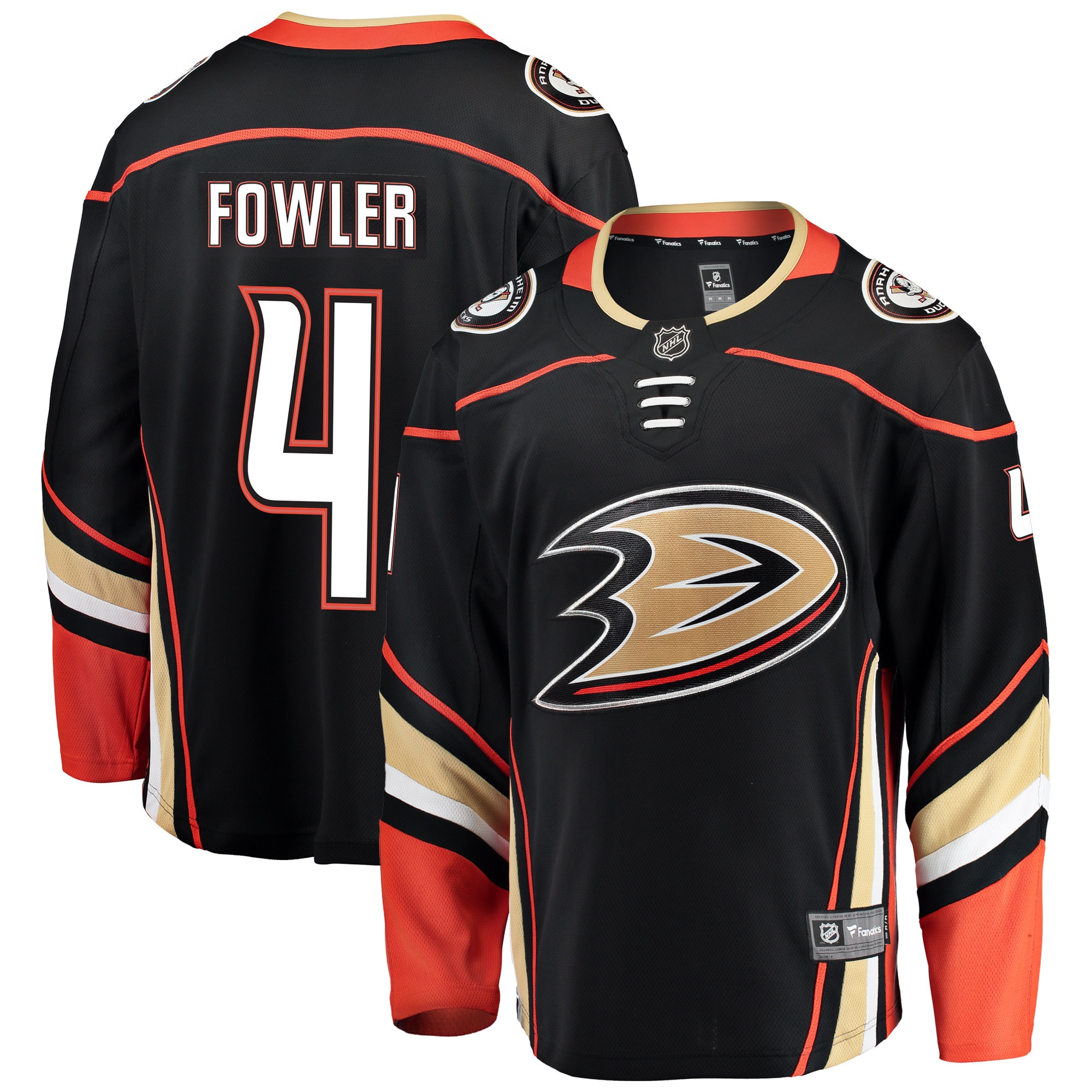Men's Anaheim Ducks Cam Fowler Black Breakaway Player Hockey Jersey - JS393 