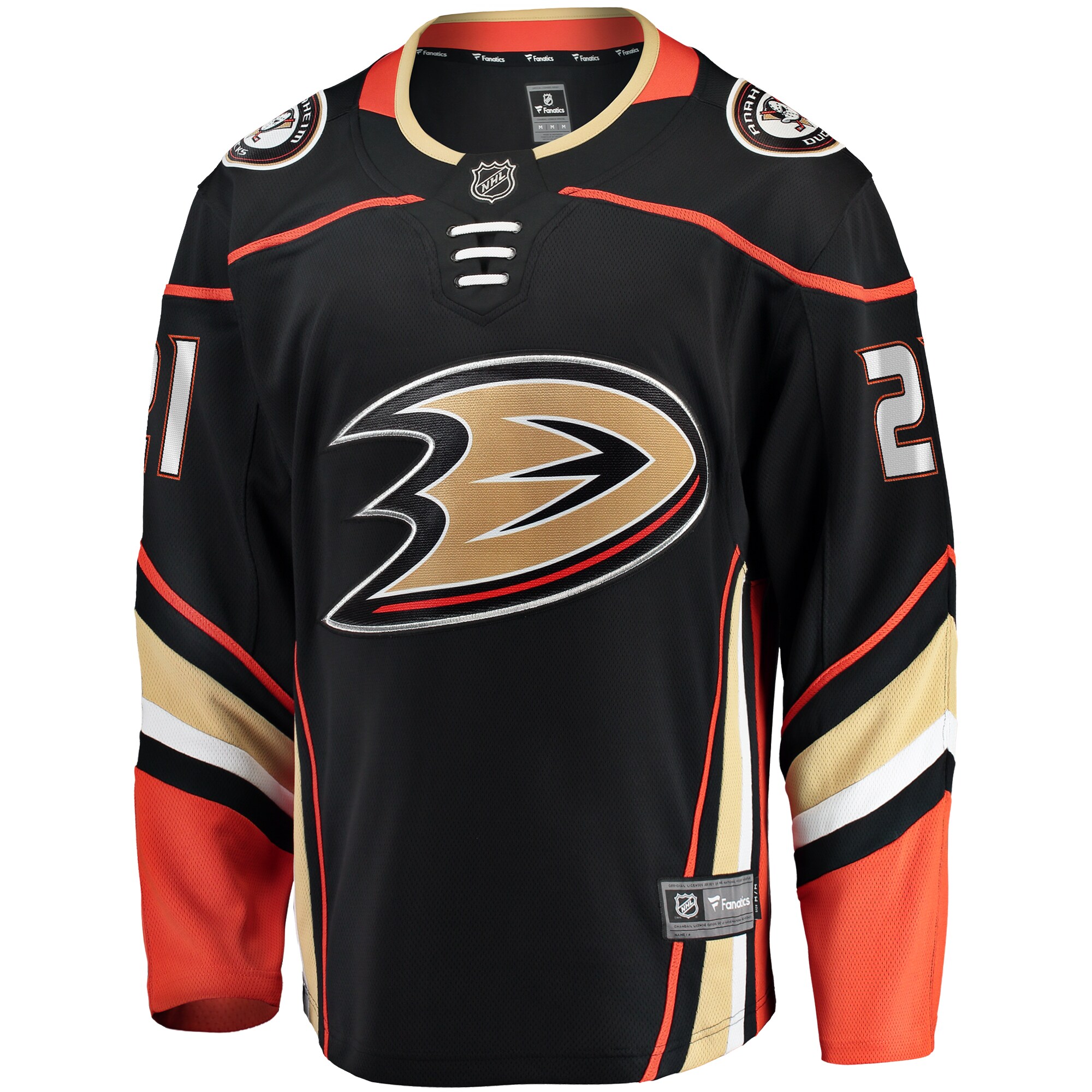 Alternative view of Men's Anaheim Ducks Isac Lundestrom Black Home Breakaway Hockey Jersey - JS997 