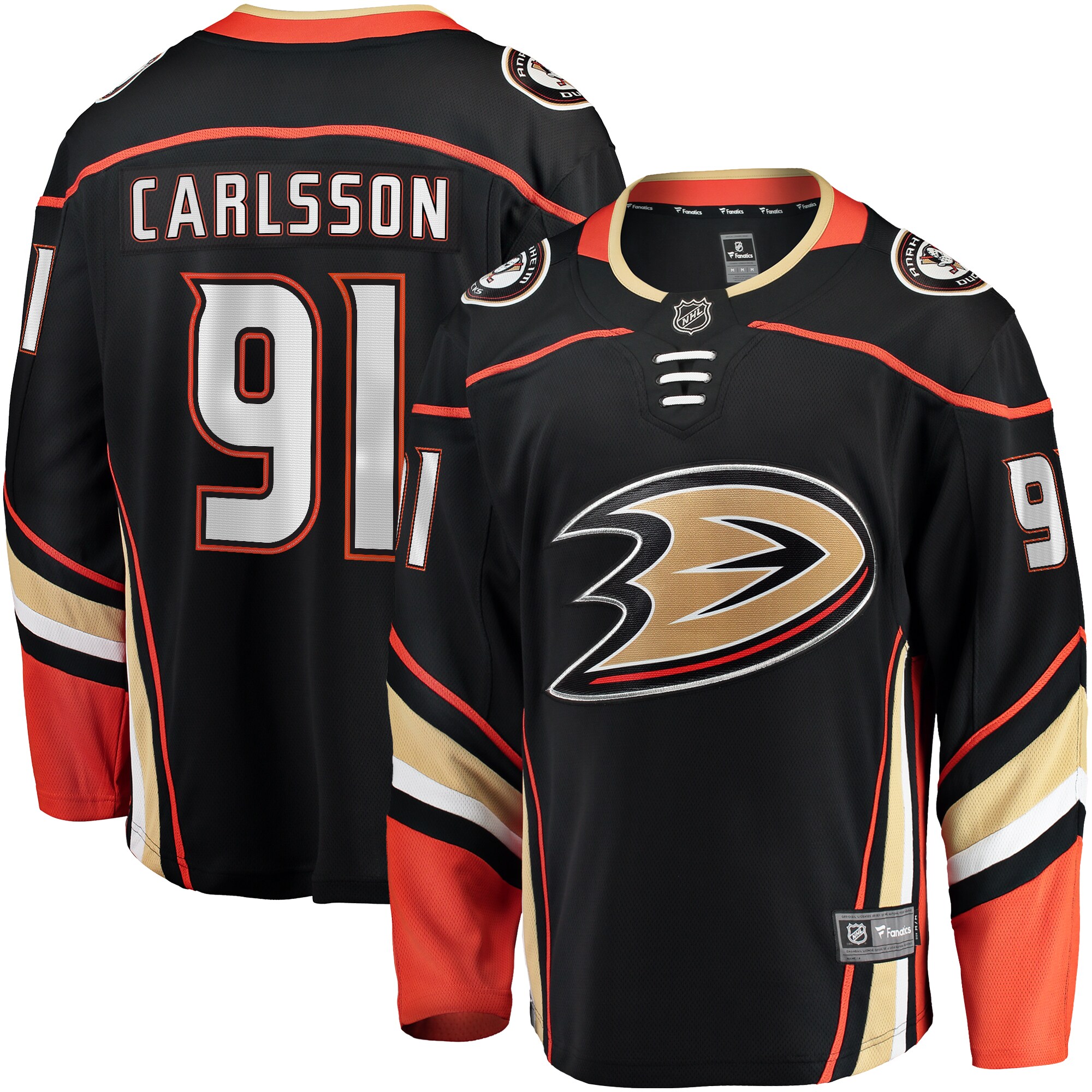 Men's Anaheim Ducks Leo Carlsson Black Home Breakaway Player Hockey Jersey - JS405 