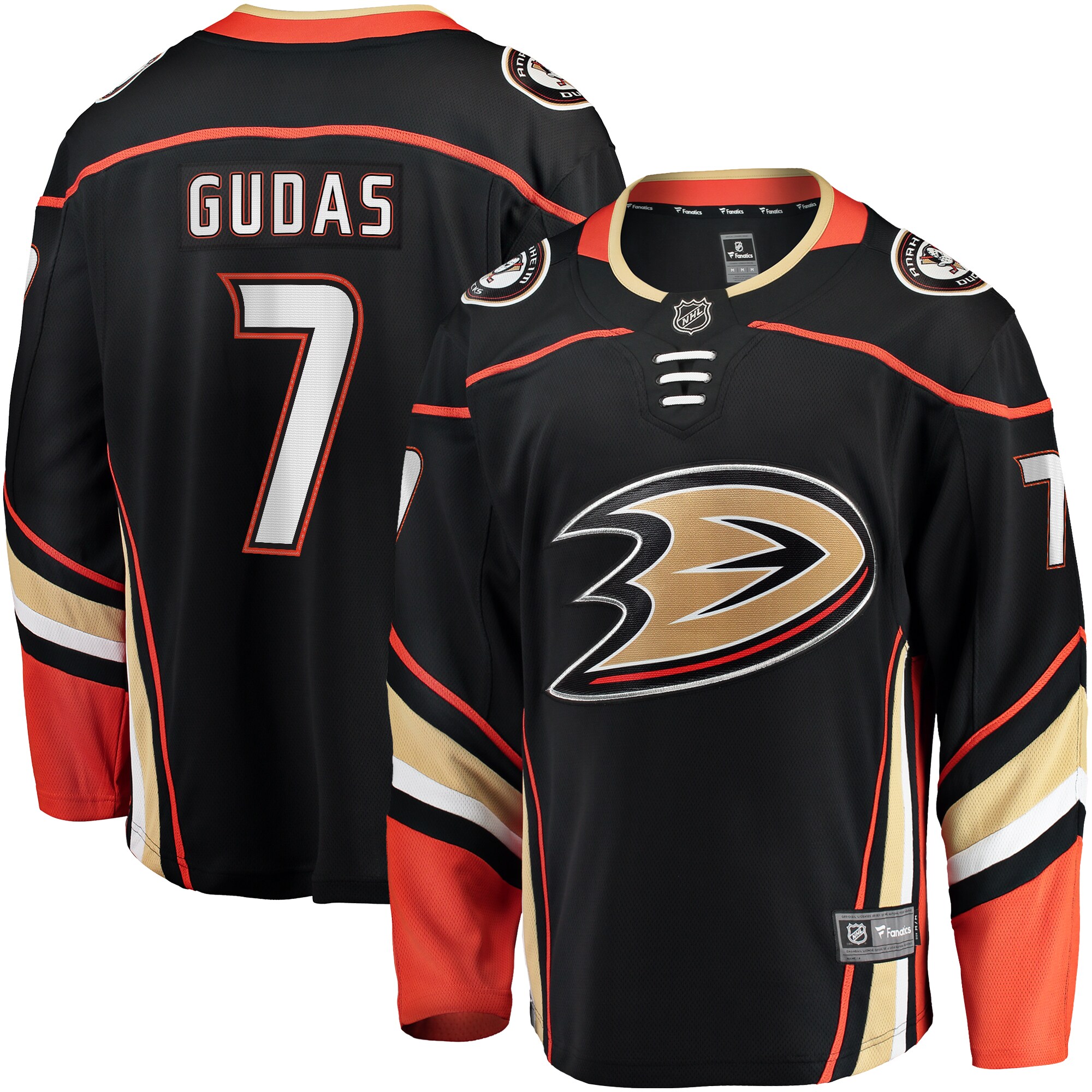 Men's Anaheim Ducks Radko Gudas Black Home Breakaway Hockey Jersey - JS718 