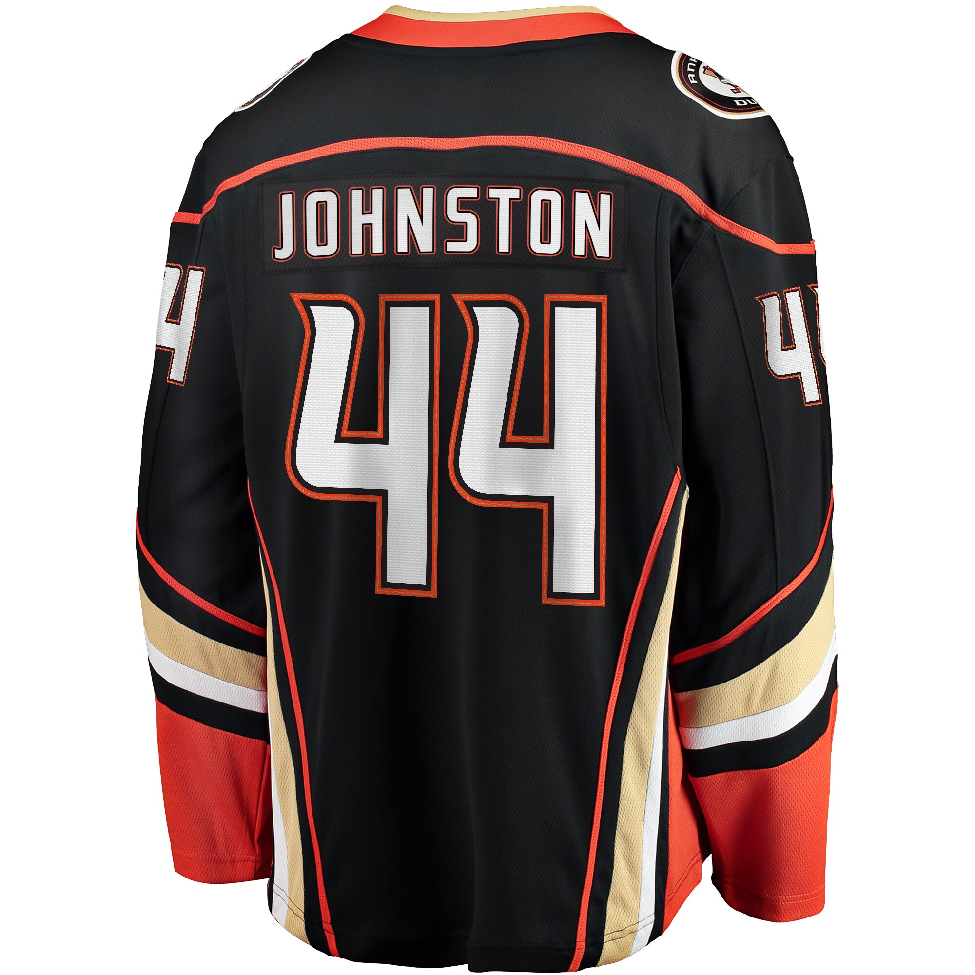 Alternative view of Men's Anaheim Ducks Ross Johnston Black Home Premier Breakaway Player Hockey Jersey - JS882 