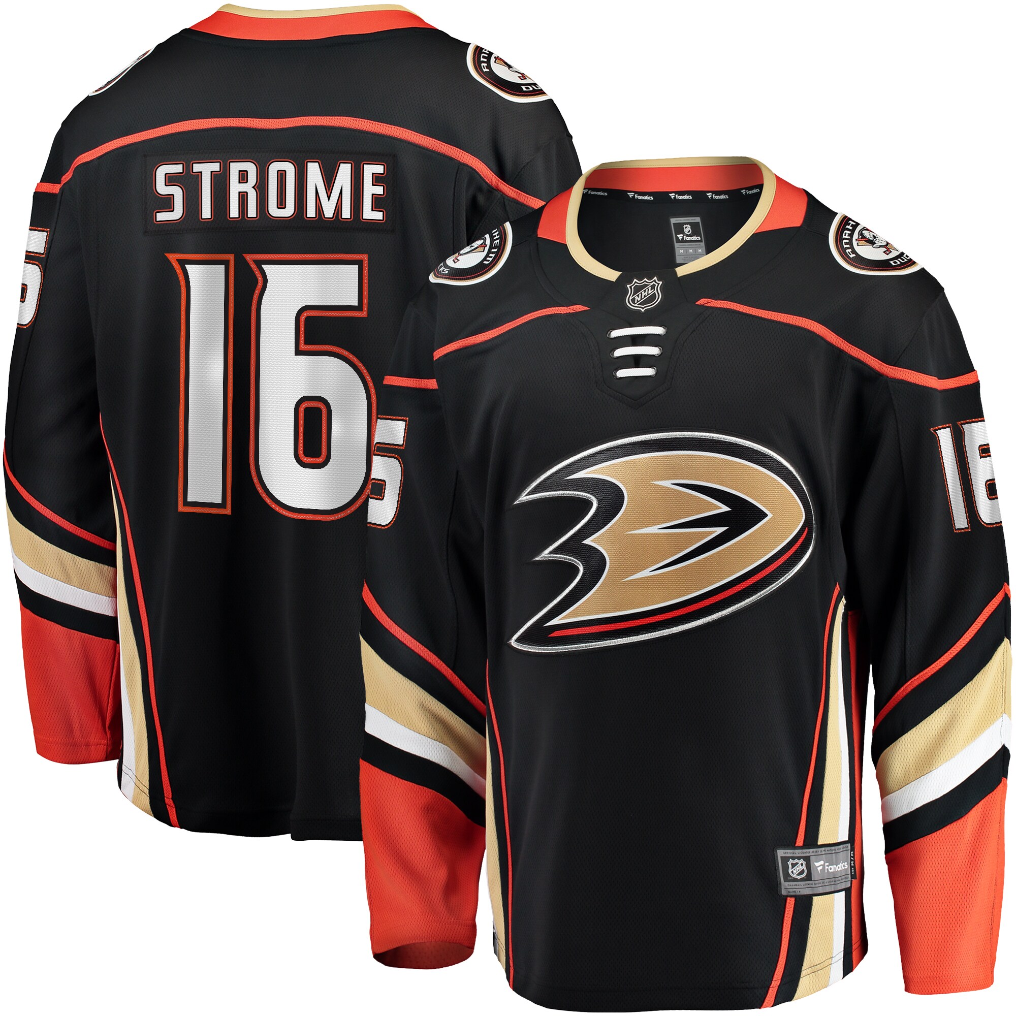 Men's Anaheim Ducks Ryan Strome Black Home Breakaway Hockey Jersey - JS738 