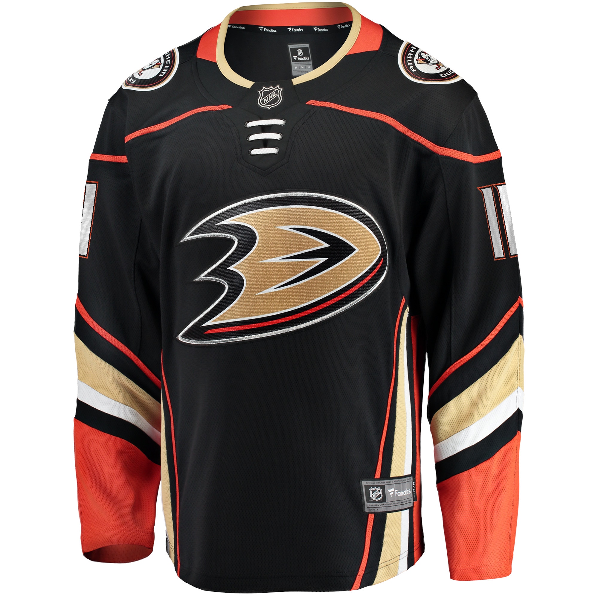 Alternative view of Men's Anaheim Ducks Trevor Zegras Black Home Breakaway Player Hockey Jersey - JS284 