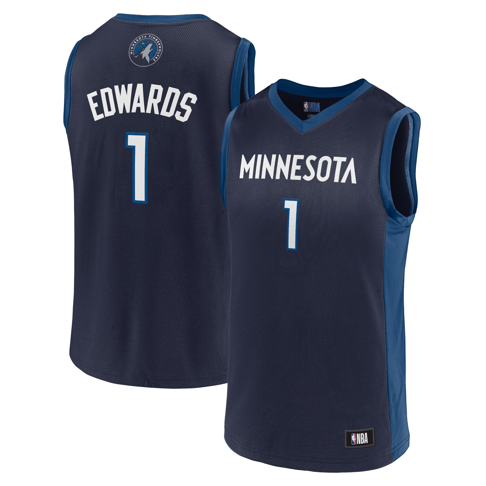 Men's Anthony Edwards Navy Minnesota Timberwolves Team Player Basketball Jersey