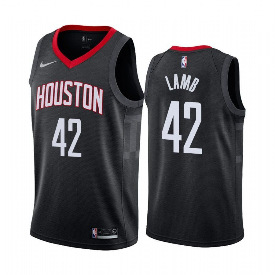Men's Anthony Lamb Houston Rockets Statet Edition Black 42 Basketball Jersey - JS729 