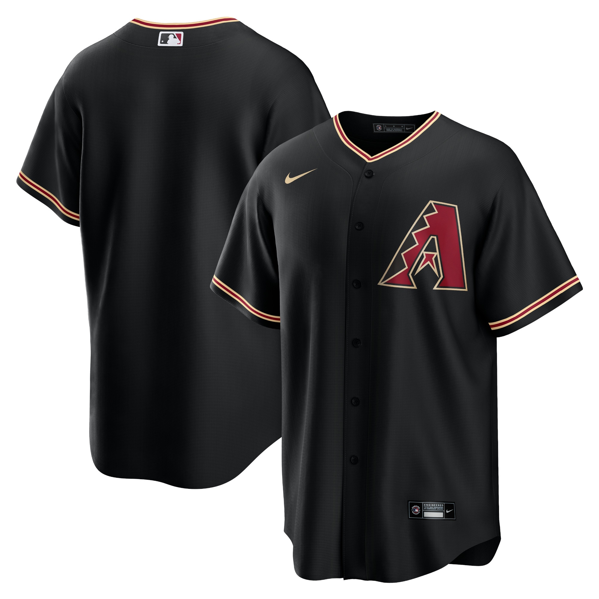 Men's Arizona Diamondbacks Black Alternate Team Baseball Jersey