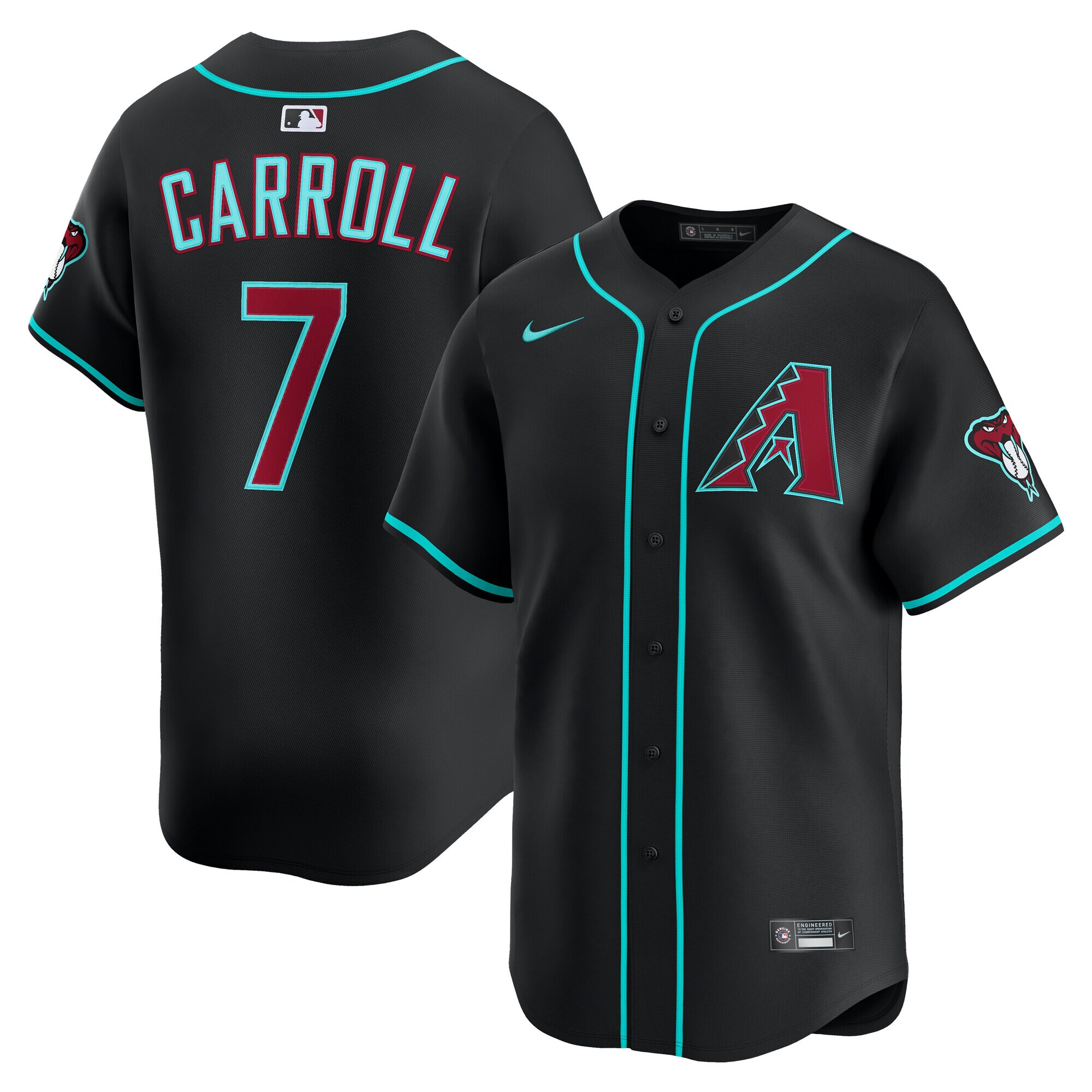 Men's Arizona Diamondbacks Corbin Carroll Black Alternate Limited Player Baseball Jersey