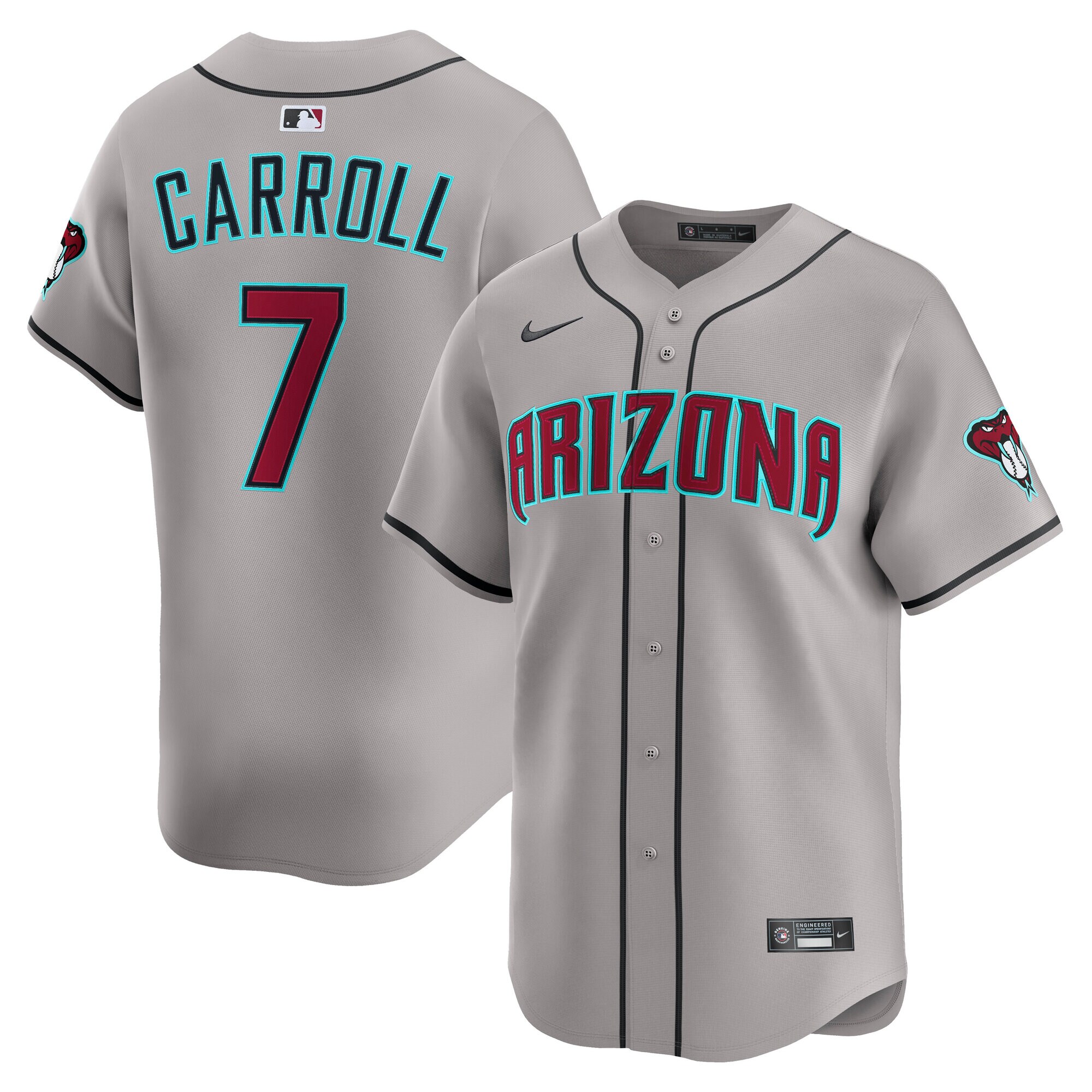 Men's Arizona Diamondbacks Corbin Carroll Gray Alternate Limited Player Jersey