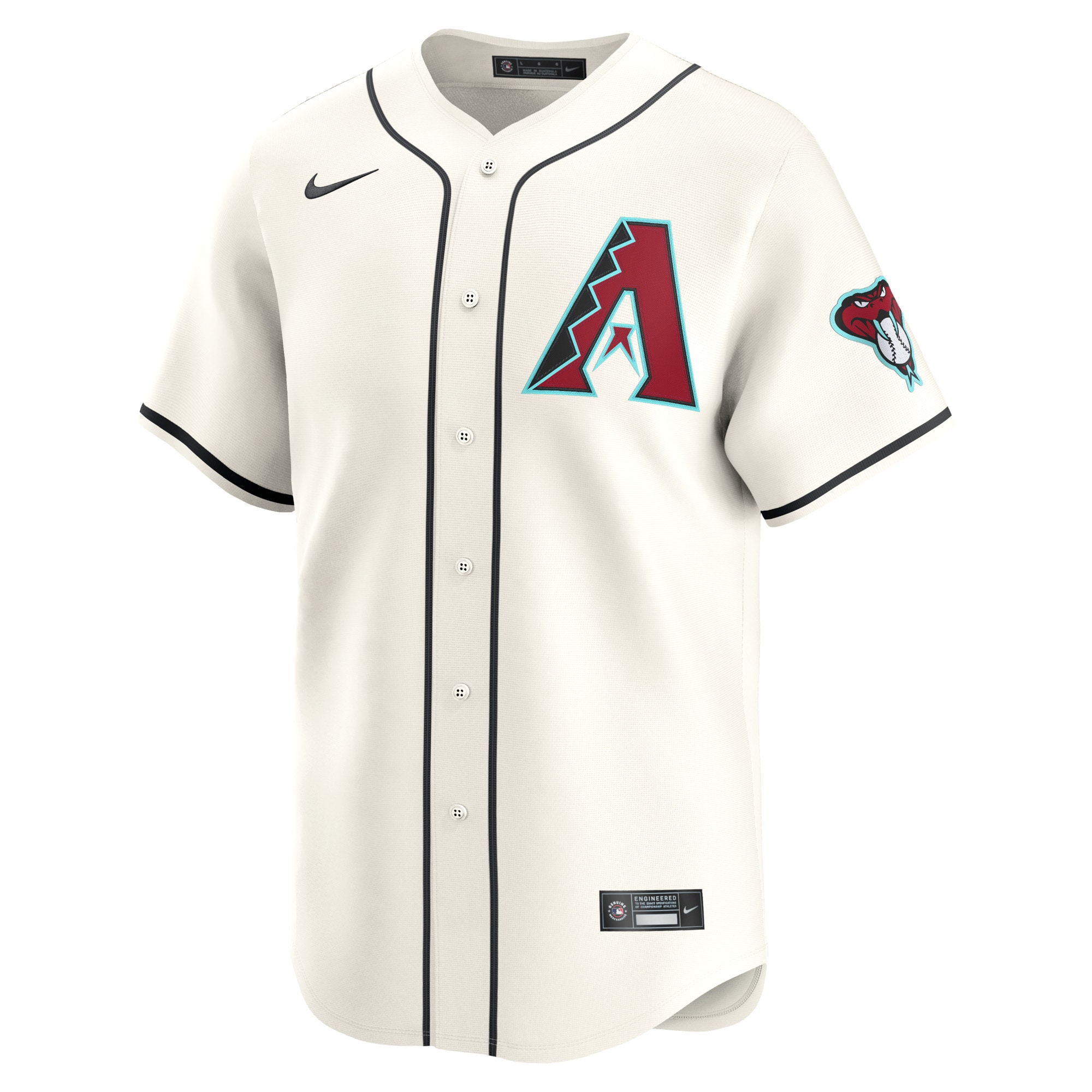 Alternative view of Men's Arizona Diamondbacks Corbin Carroll White Home Limited Player Jersey