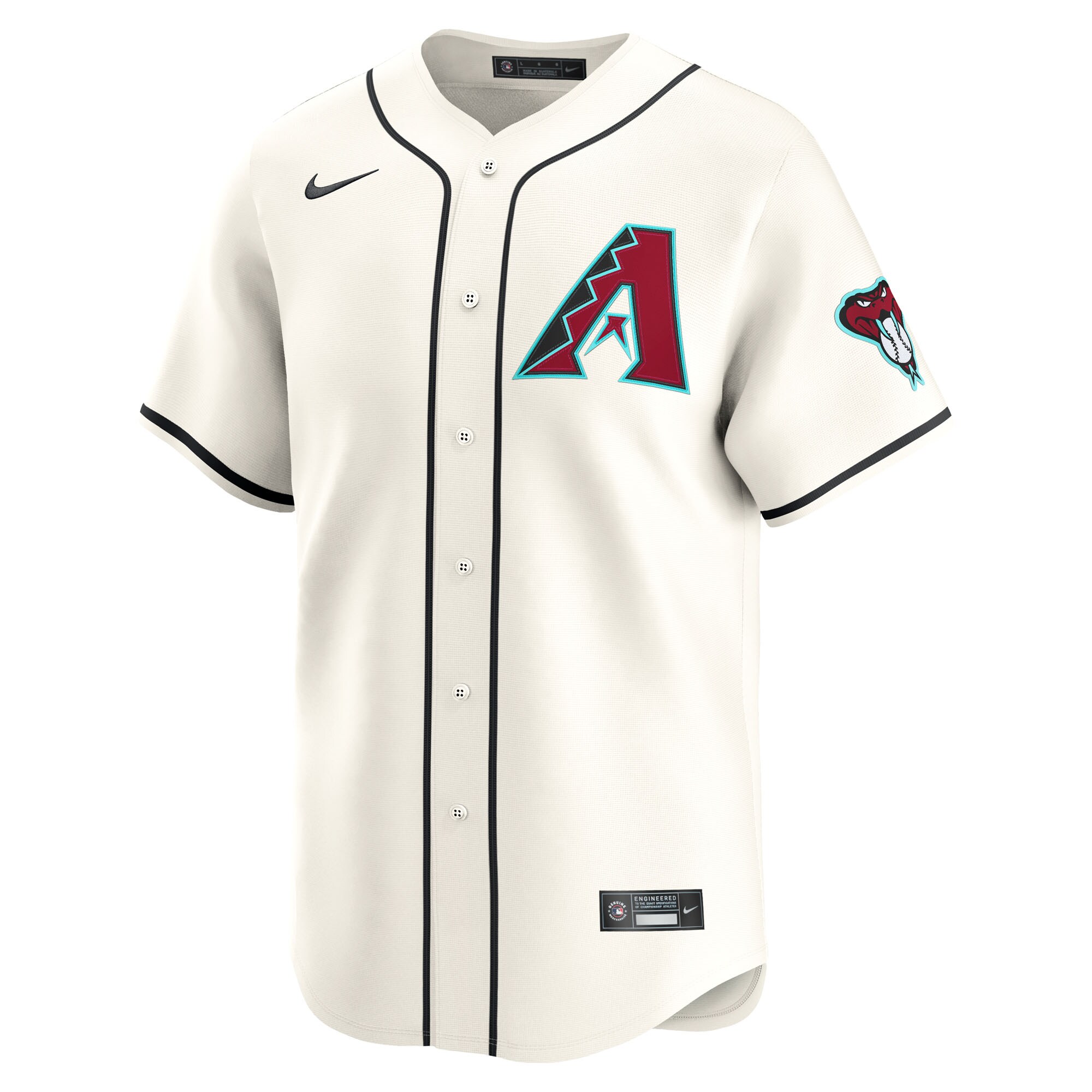 Alternative view of Men's Arizona Diamondbacks Cream Home Limited Pick-A-Player Retired Roster Jersey
