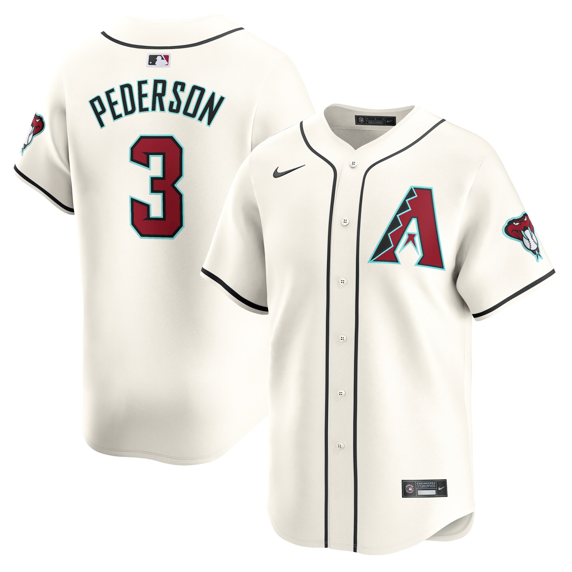 Men's Arizona Diamondbacks Joc Pederson White Home Limited Player Jersey